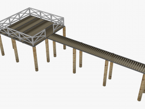 wooden pier 3D Model