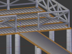 wooden pier 3D Model