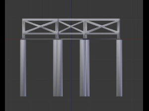 wooden pier 3D Model