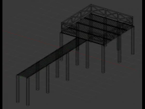 wooden pier 3D Model