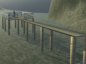 wooden pier 3D Model