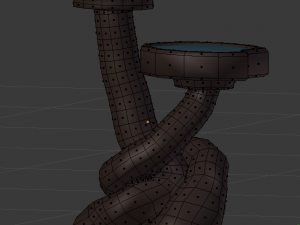 wooden birdbath Modelo 3D
