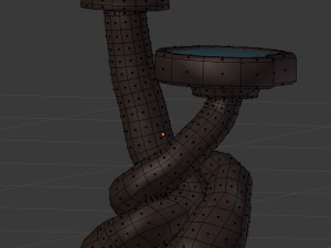 wooden birdbath 3D Model