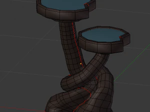 wooden birdbath 3D Model