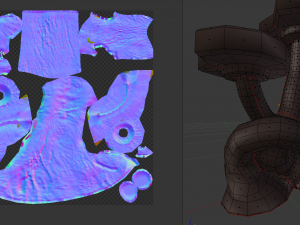 wooden birdbath Modelo 3D