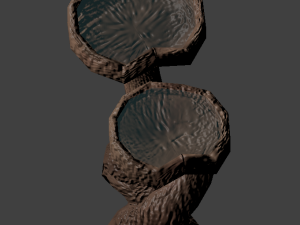 wooden birdbath Modelo 3D