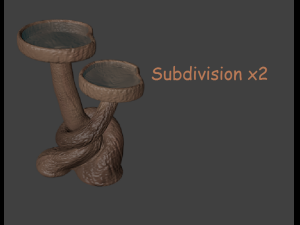 wooden birdbath Modelo 3D