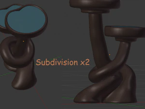 wooden birdbath 3D Model