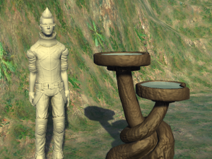 wooden birdbath Modelo 3D