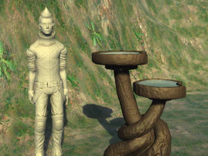 wooden birdbath 3D Model