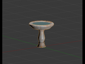 birdbath 3D-Modell