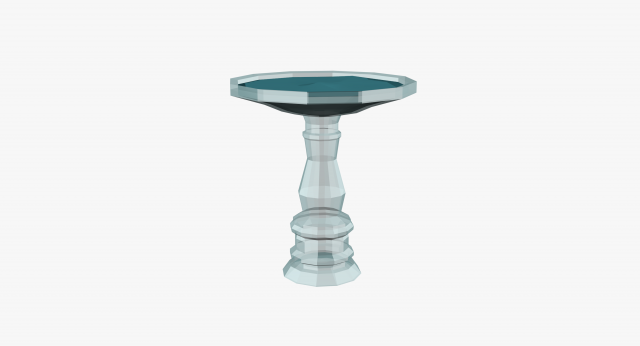 glassed birdbath 3D Model .c4d .max .obj .3ds .fbx .stl .blend 