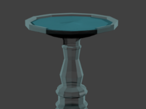 glassed birdbath 3D Model