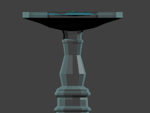 glassed birdbath 3D Model