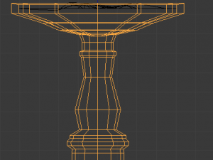 glassed birdbath 3D Model