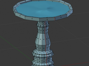 glassed birdbath 3D Model