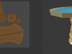 glassed birdbath 3D Model