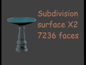 glassed birdbath 3D Model