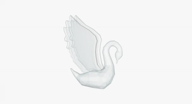 glass swan statue 3D Model .c4d .max .obj .3ds .fbx .stl .blend 