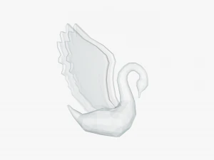 statue de cygne en verre Modèle 3D