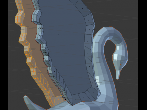 glass swan statue 3D Модель