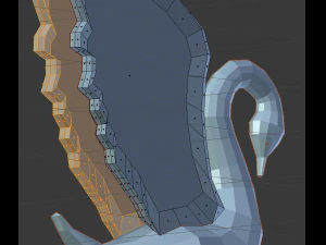 glass swan statue 3D Model