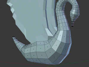 glass swan statue 3D Model