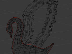 glass swan statue 3D Model