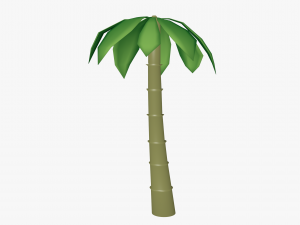 cartoon palm tree 3D Model