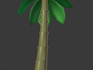 cartoon palm tree Modelo 3D