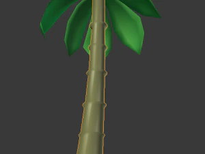 rysunkowa palma Model 3D