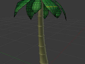 cartoon palm tree Modelo 3D