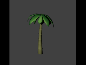cartoon palm tree Modelo 3D