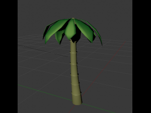 cartoon palm tree Modelo 3D