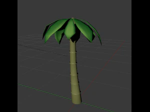 rysunkowa palma Model 3D