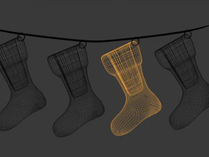 christmas socks 3D Model