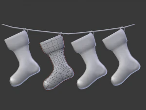 christmas socks 3D Model