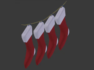 christmas socks 3D Model