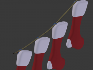 christmas socks Model 3D