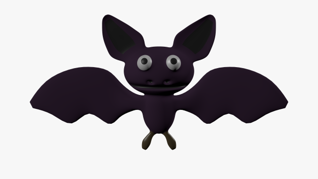 cartoon bat 3D Model .c4d .max .obj .3ds .fbx .stl .blend 