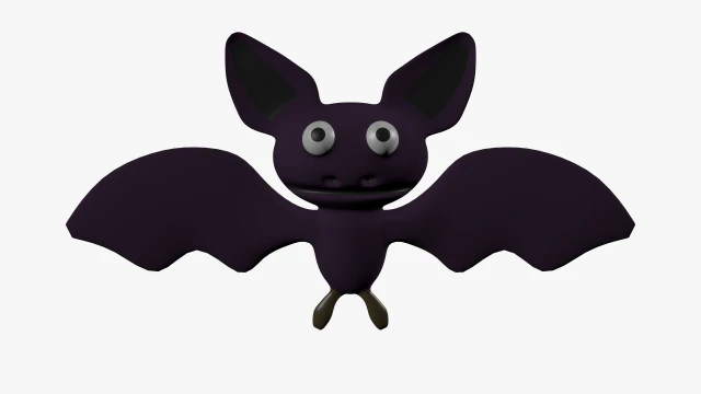 cartoon bat 3D Model .c4d .max .obj .3ds .fbx .stl .blend 