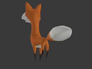 cartoon fox 3D Model