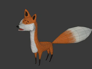 cartoon fox 3D Model