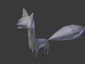 cartoon fox 3D Model