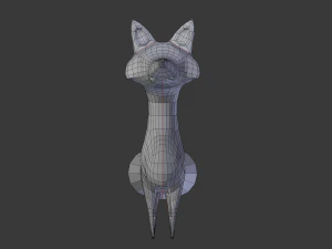 cartoon fox 3D Model
