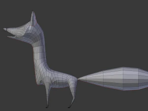 cartoon fox 3D Model