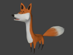 cartoon fox Modello 3D