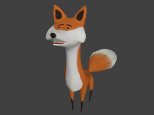 cartoon fox Modello 3D