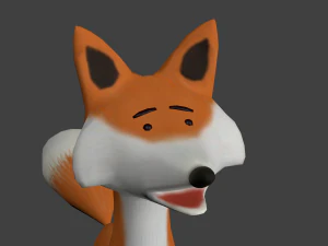 cartoon fox 3D Model