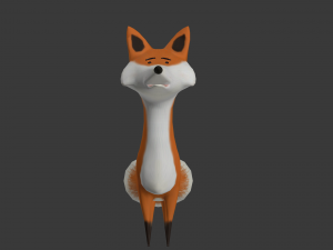 cartoon fox Modello 3D